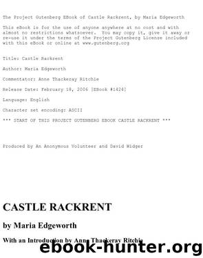 Castle Rackrent by Maria Edgeworth
