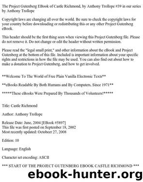 Castle Richmond by Anthony Trollope