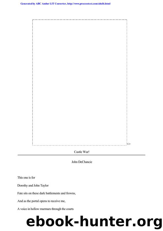 Castle War by John DeChancie