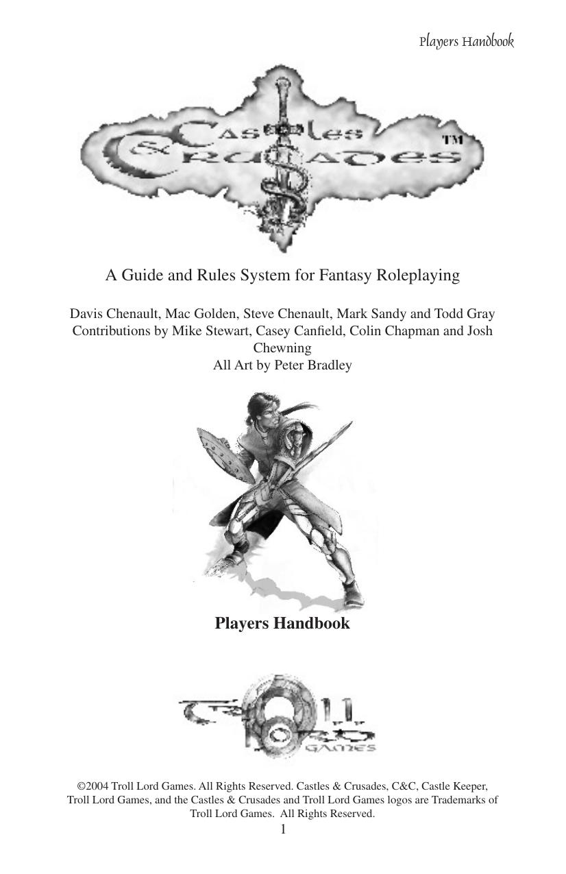 Castles & Crusades Player's Handbook by Unknown