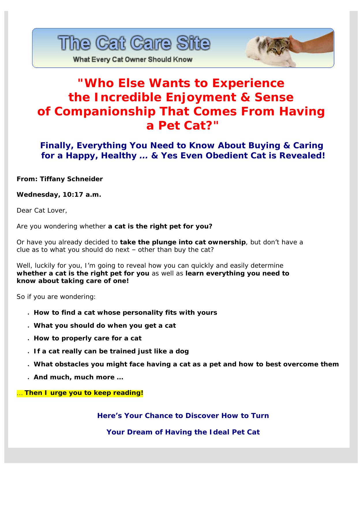 Cat Care Secrets - What Every Cat Owner Must Know. by Best of Kuszter's Collection