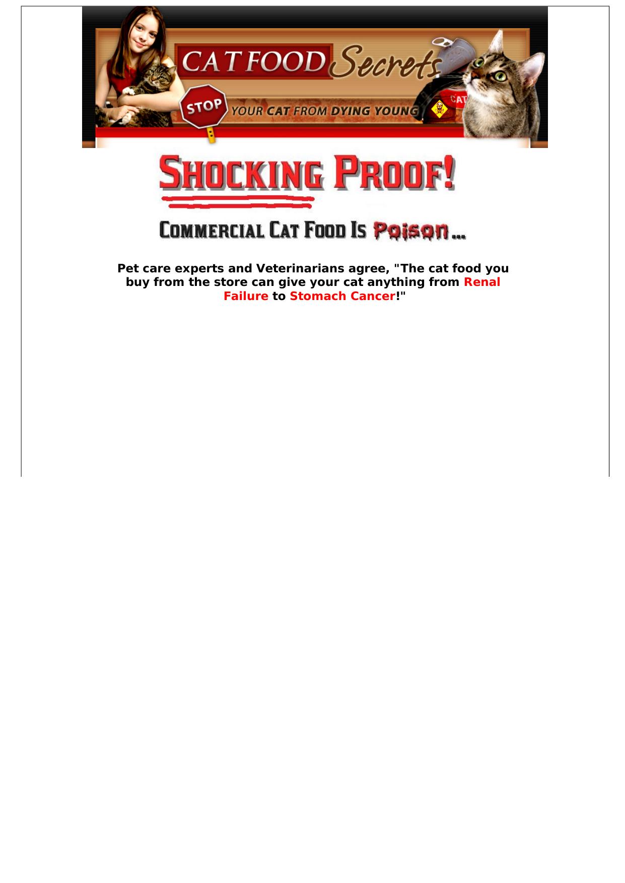 Cat Food Secrets. by Best of Kuszter's Collection