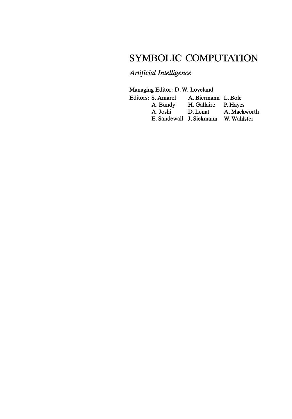 Catalogue of Artificial Intelligence Tools by Alan Bundy (auth.) Alan Bundy (eds.)