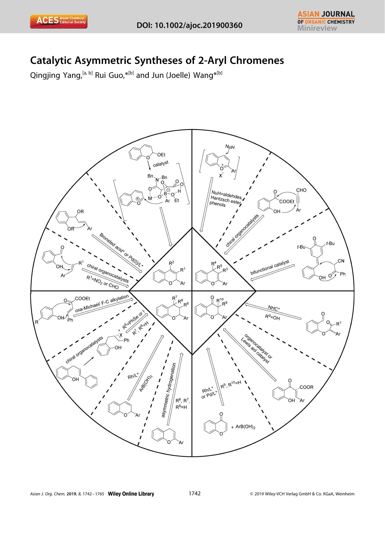 Catalytic Asymmetric Syntheses of 2âAryl Chromenes by Unknown