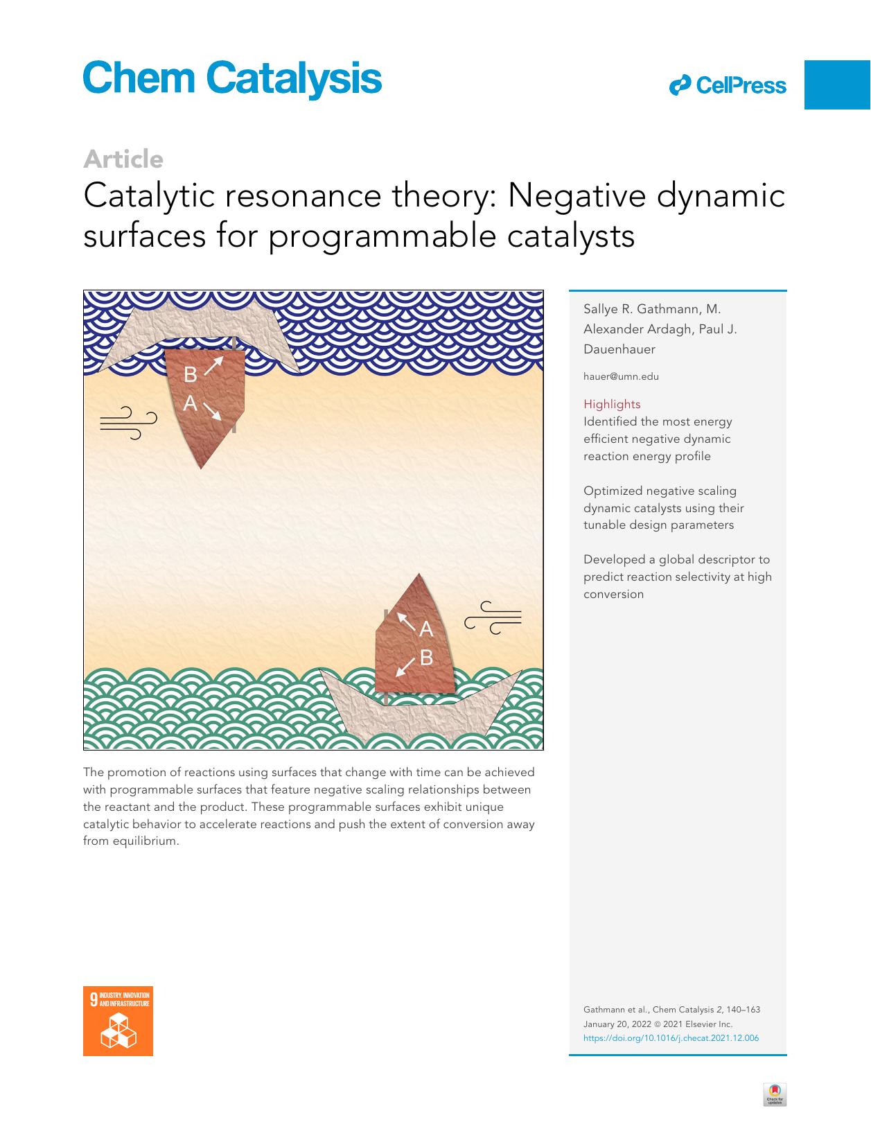 Catalytic resonance theory: Negative dynamic surfaces for programmable catalysts by Sallye R. Gathmann & M. Alexander Ardagh & Paul J. Dauenhauer