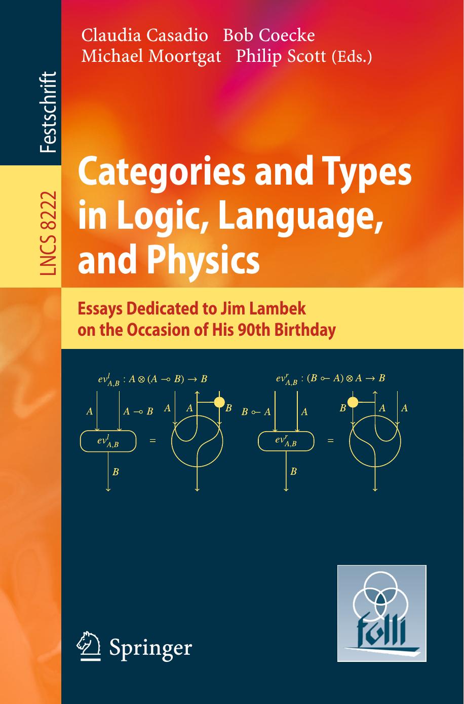 Categories and Types in Logic, Language, and Physics by Unknow