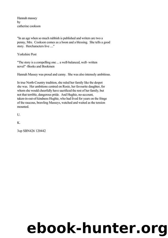 Catherine Cookson by Hannah Massey