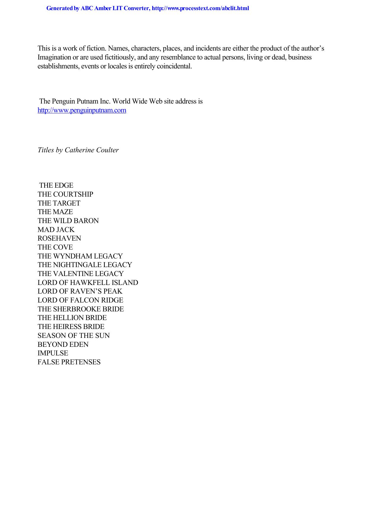 Catherine Coulter - Bride 03 by The Heiress Bride