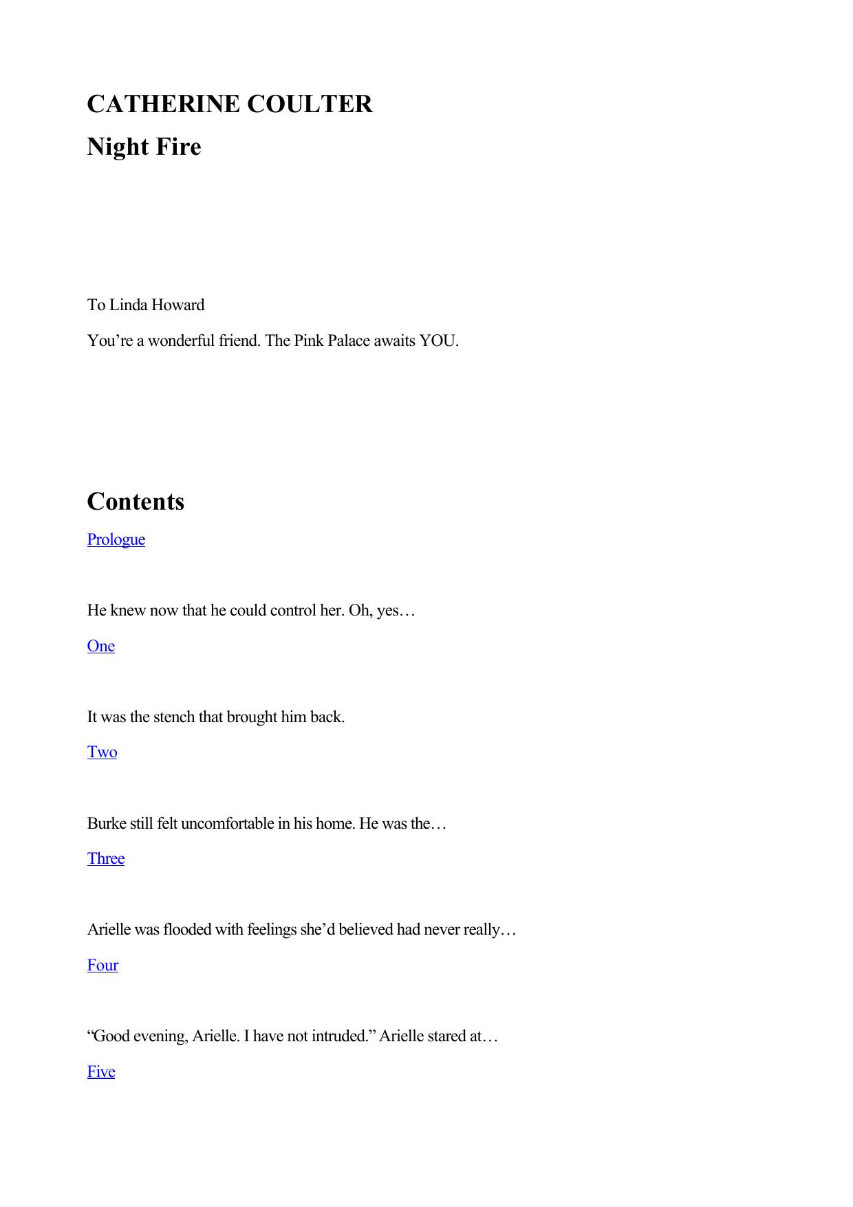 Catherine Coulter - Night Trilogy 01 by Night Fire