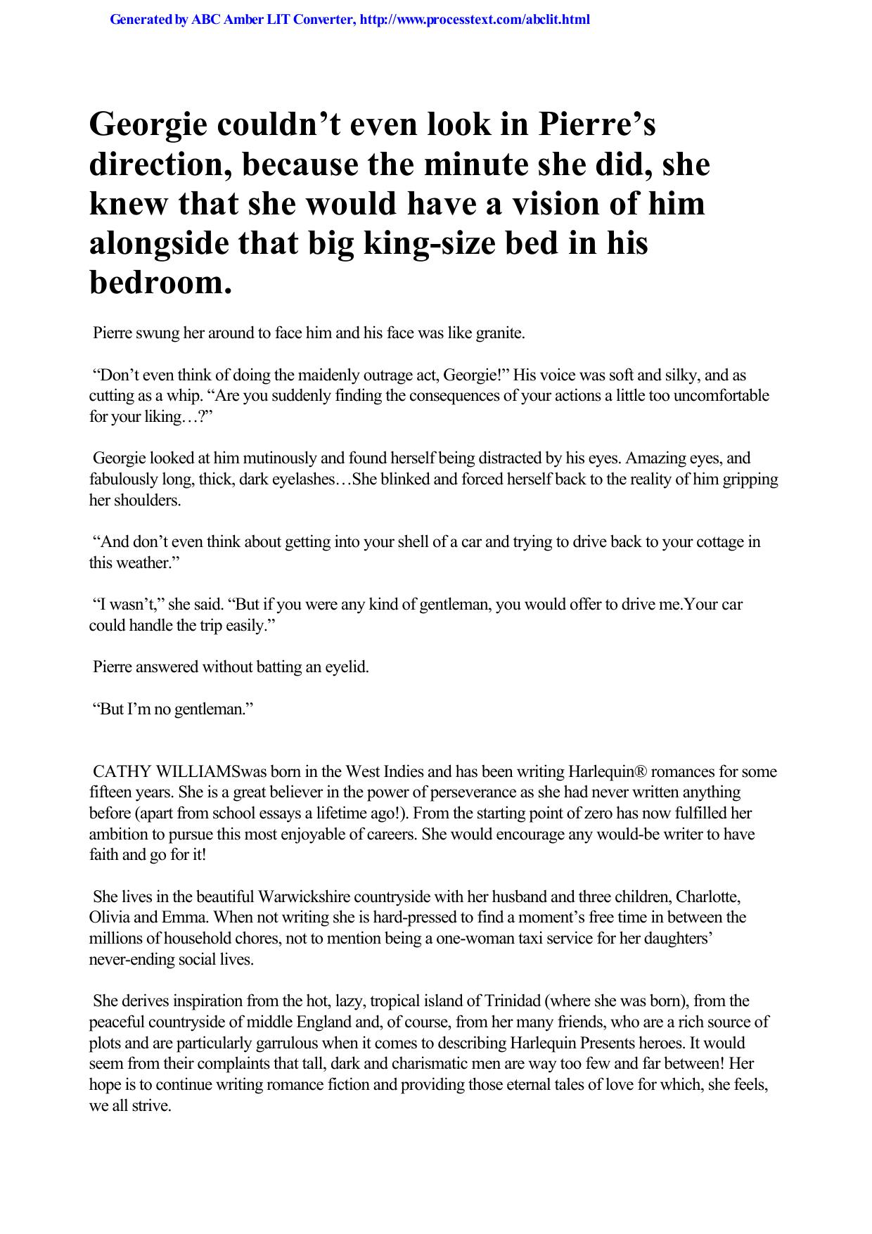 Cathy Williams by Bedded at the Billionaire's Convenience