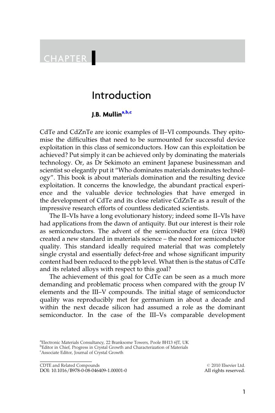 CdTe and Related Compounds; Physics, Defects, Hetero- and Nano-structures, Crystal Growth, Surfaces and Applications. Physics, CdTe-based Nanostructures, CdTe-based Semimagnetic Se by Edited By Robert Triboulet and Paul Siffert (Eds.)