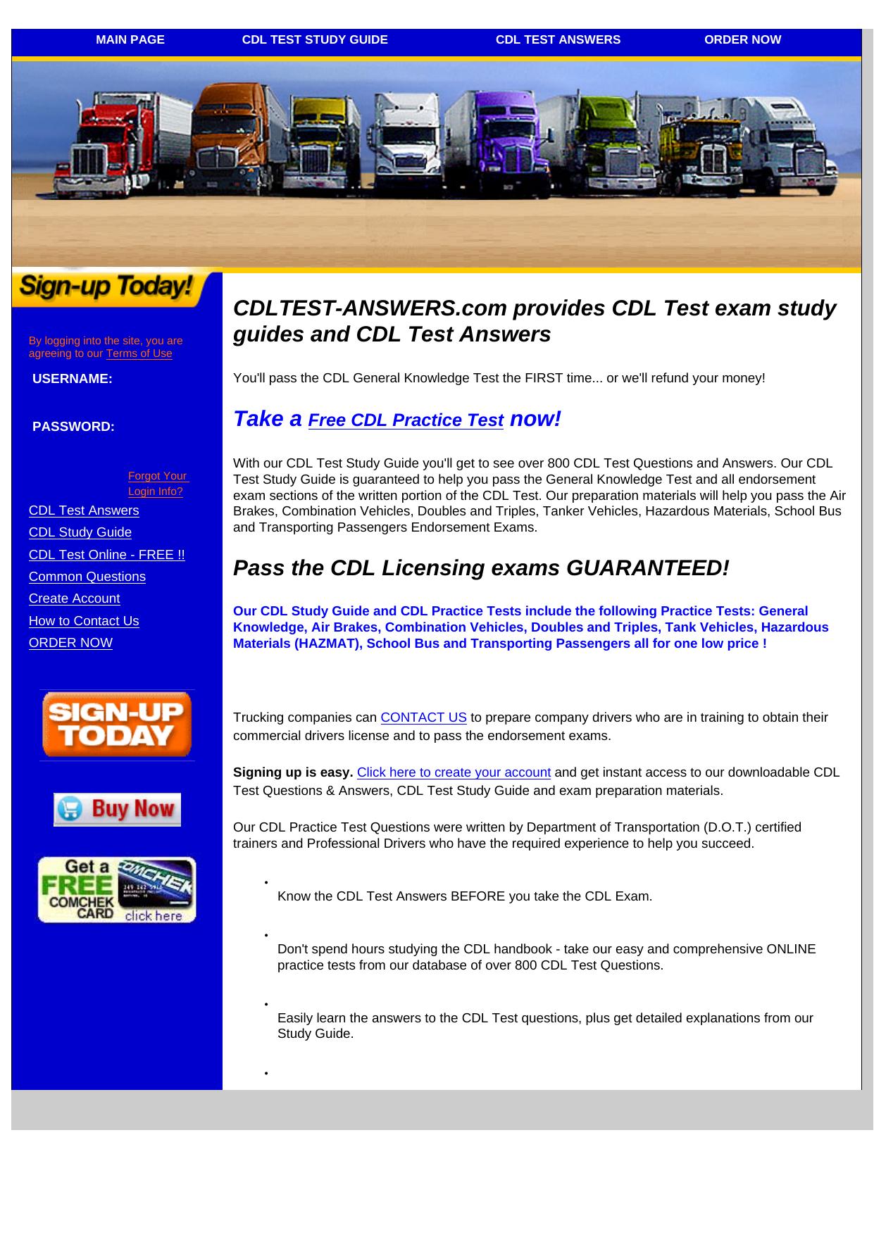 Cdl Test Answers. by Best of Kuszter's Collection