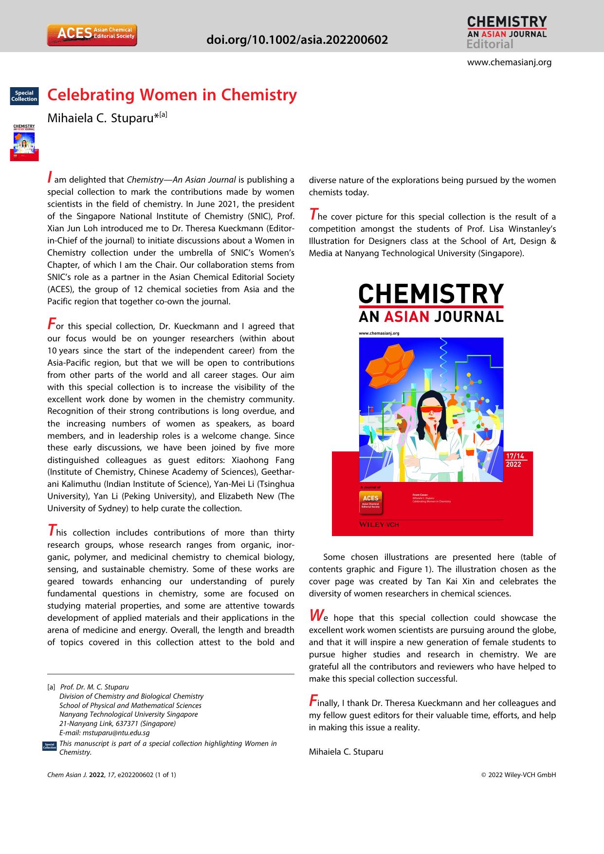 Celebrating Women in Chemistry by Unknown