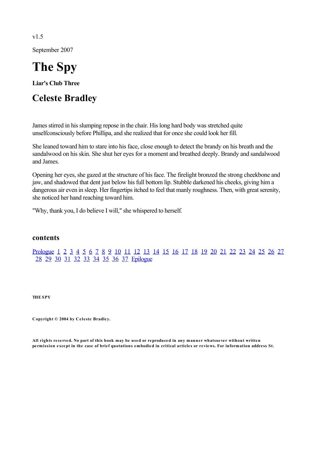 Celeste Bradley - Liar's Club 03 by The Spy