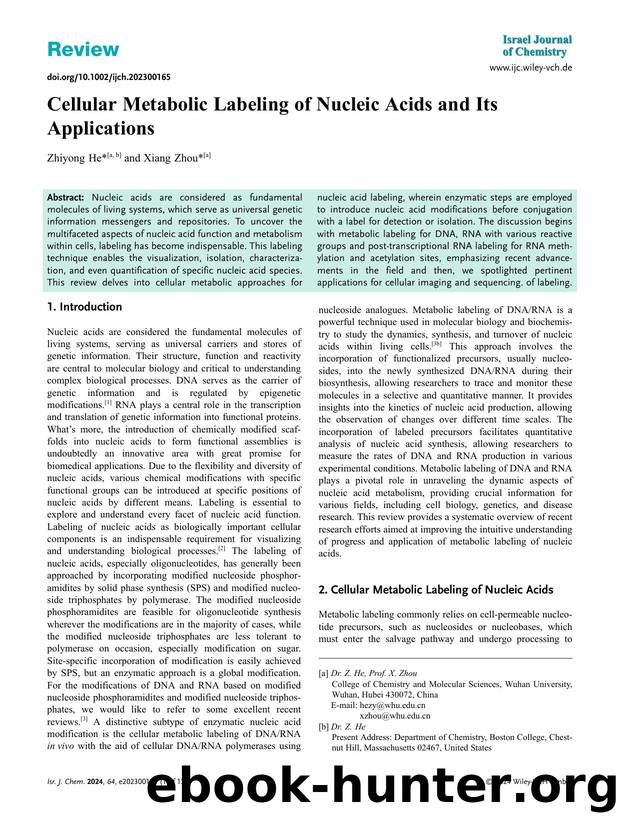 Cellular Metabolic Labeling of Nucleic Acids and Its Applications by Unknown
