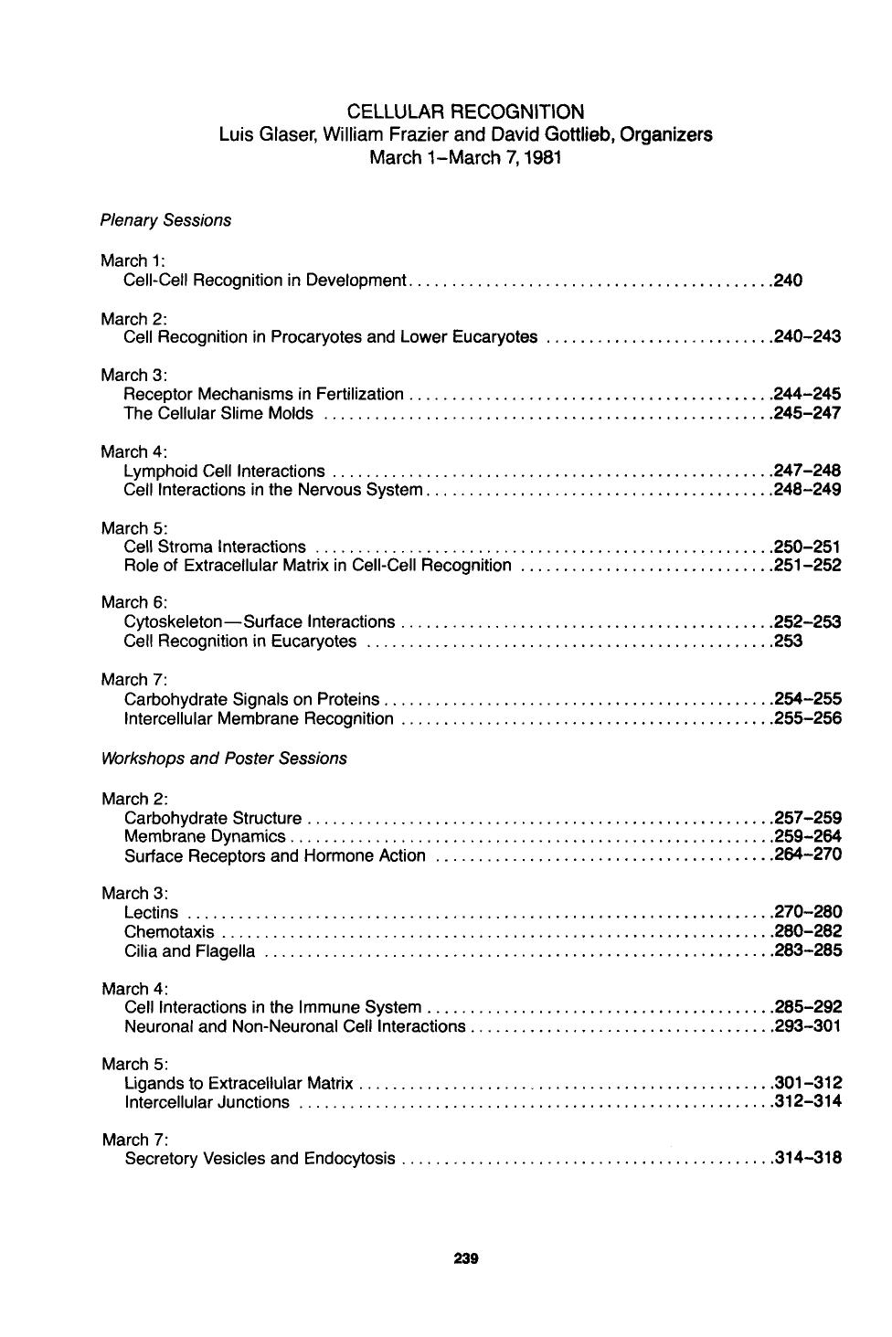 Cellular recognition, abstracts 655-875 by Unknown