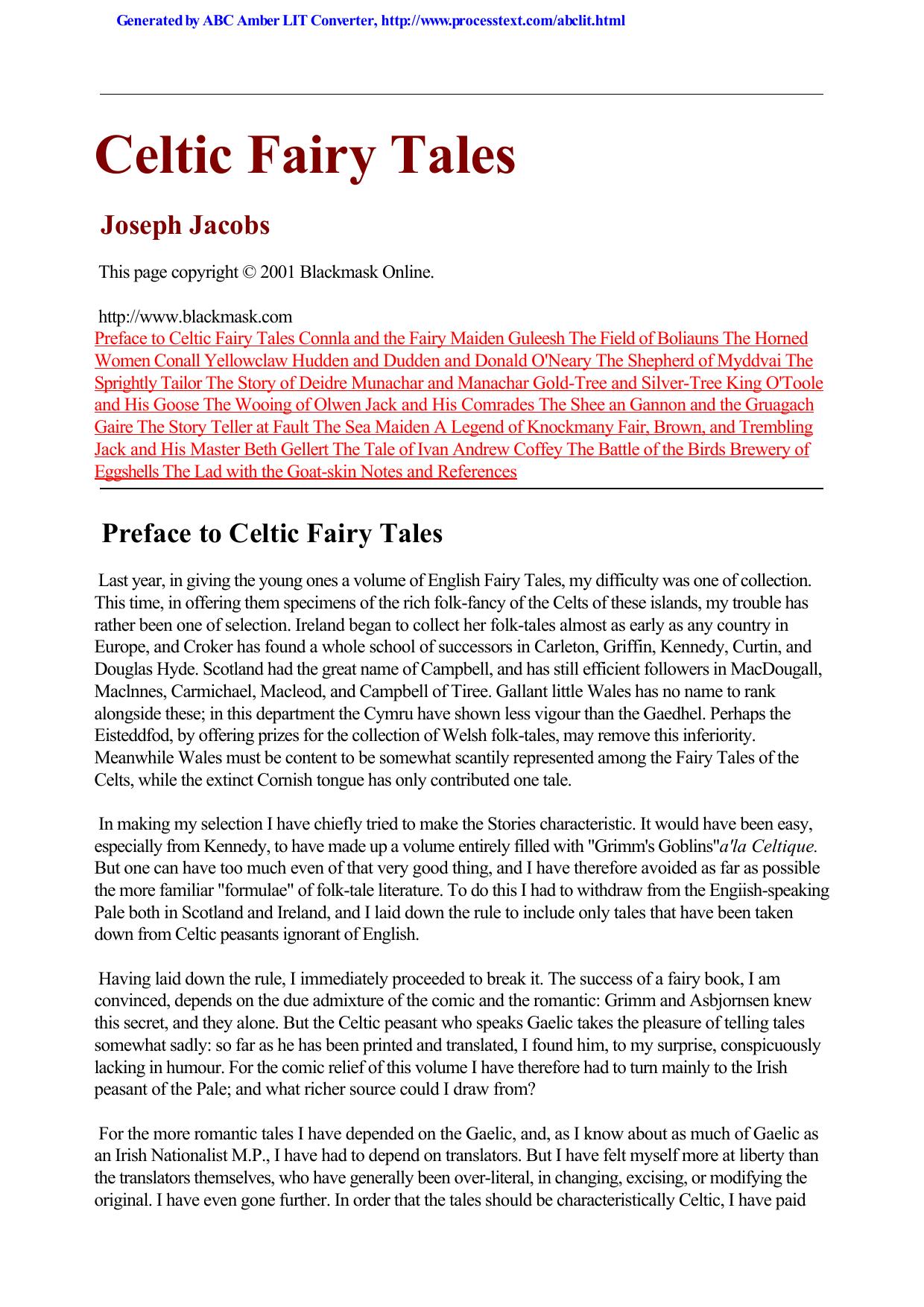 Celtic Fairy Tales by Unknown