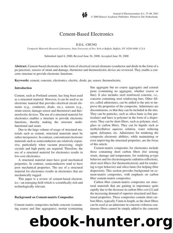 Cement-Based Electronics by Unknown