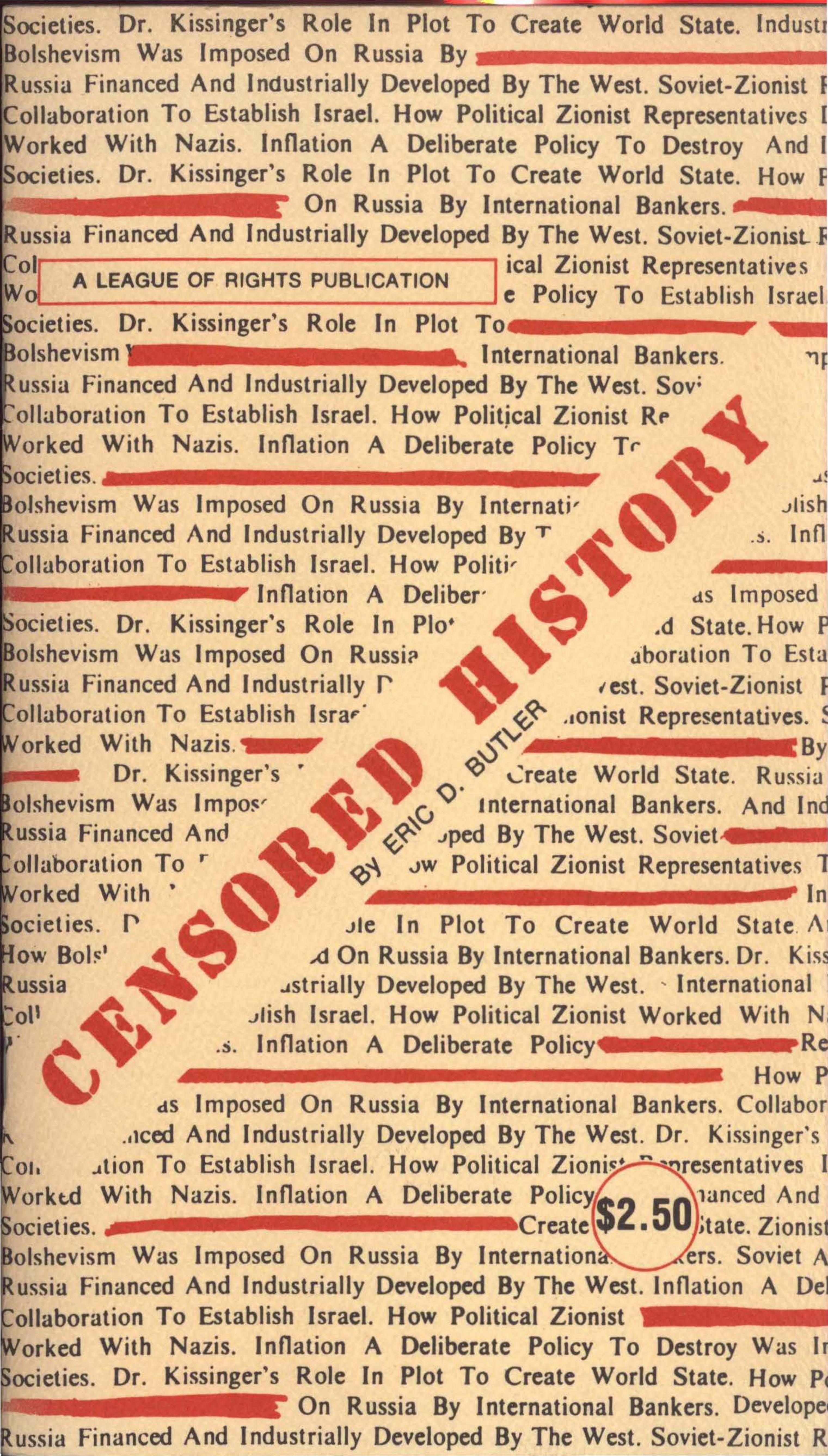 Censored History by A League of right publication