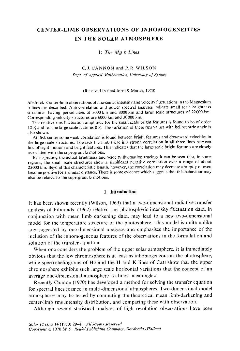 Center-limb observations of inhomogeneities in the solar atmosphere by Unknown