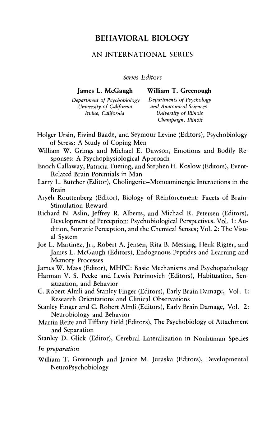 Cerebral Lateralization in Nonhuman Species by Stanley Glick (Eds.)