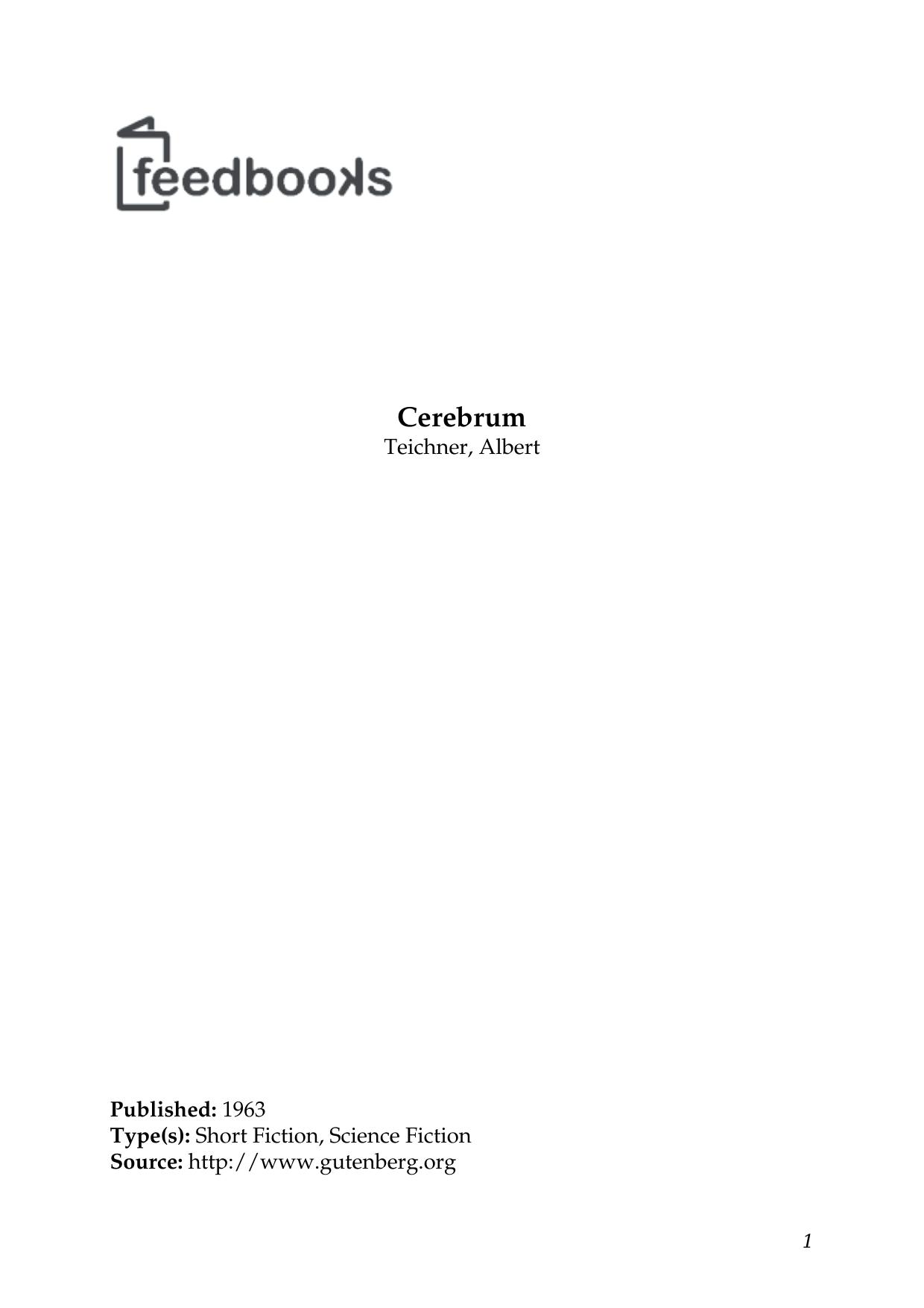 Cerebrum by Teichner Albert