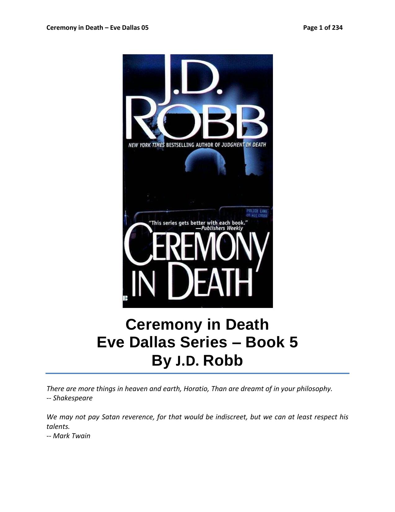 Ceremony in Death by J.D. Robb