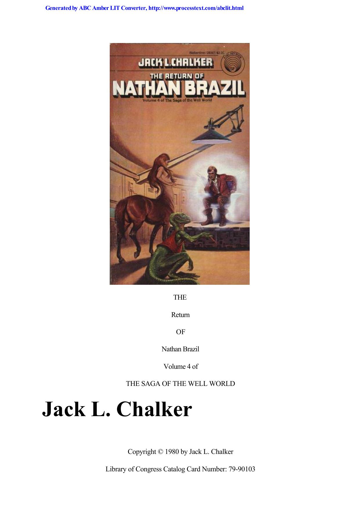 Chalker, Jack L - Well of Souls 04 by The Return of Nathan Brazil