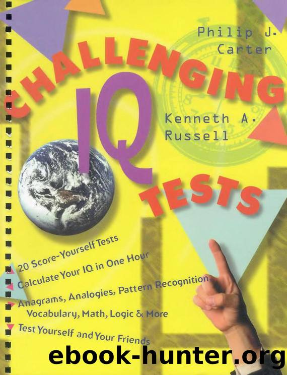 Challenging IQ Tests-Mantesh by Unknown