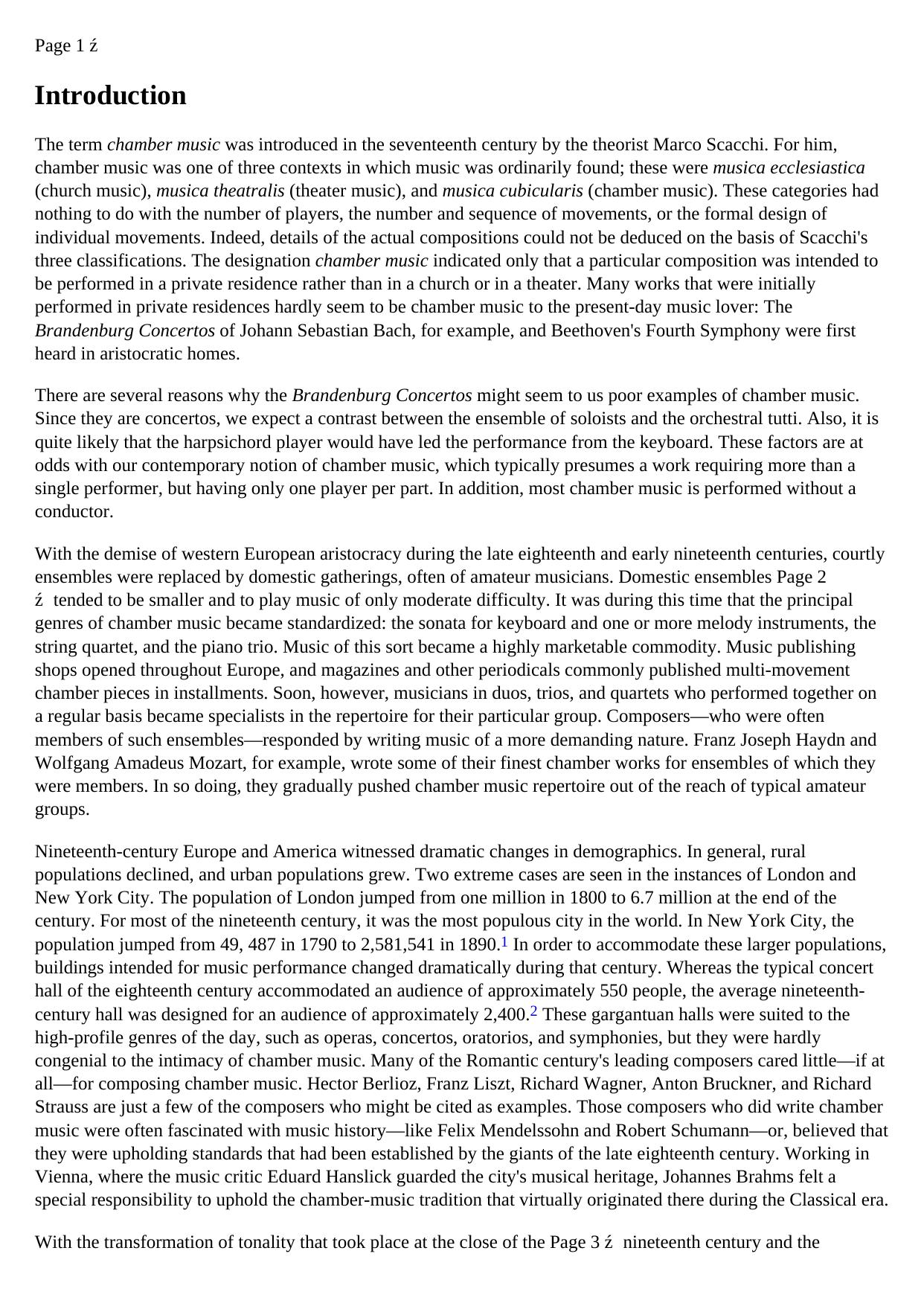 Chamber Music: An Essential History by coll