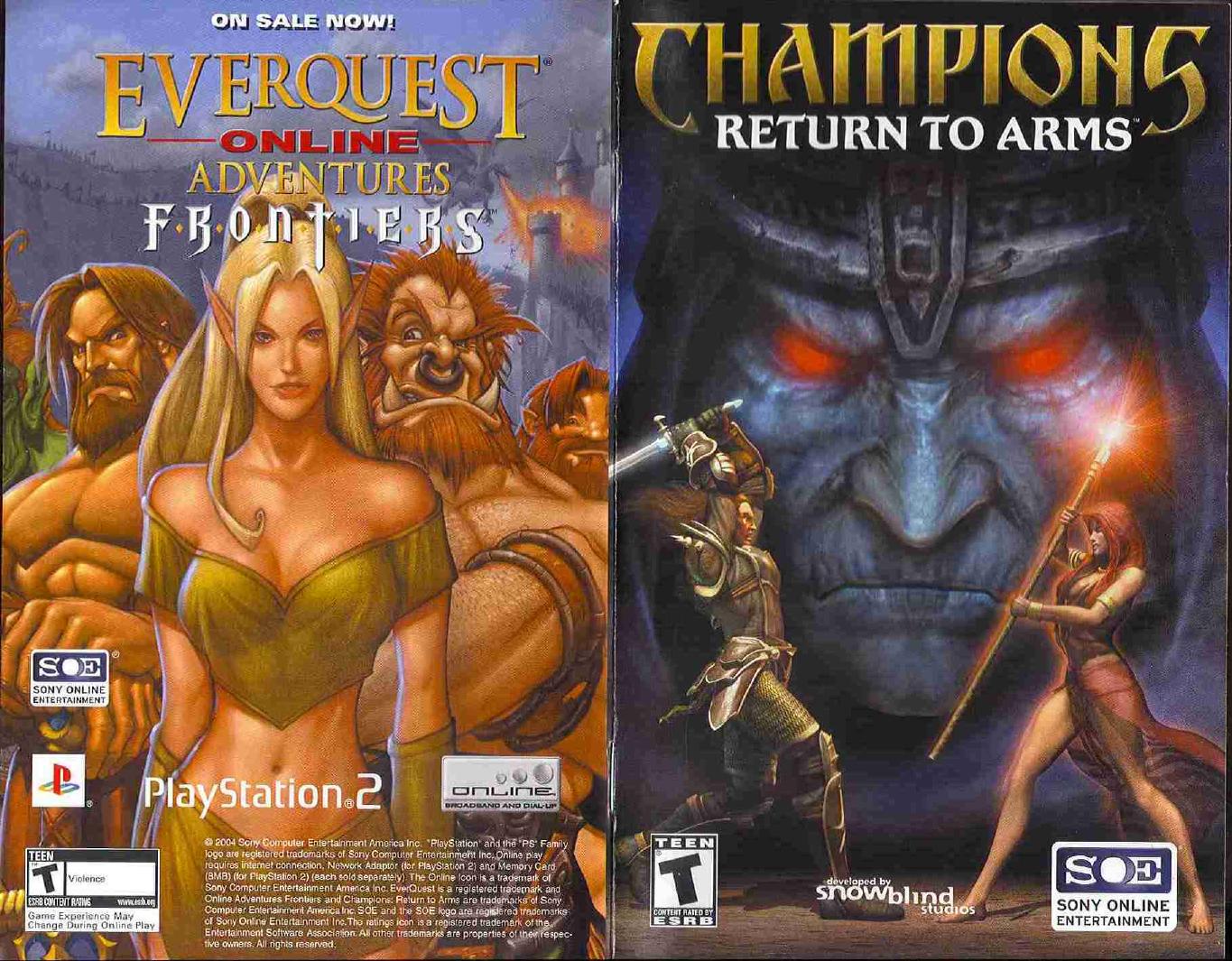 Champions - Return to Arms - Manual by PS2