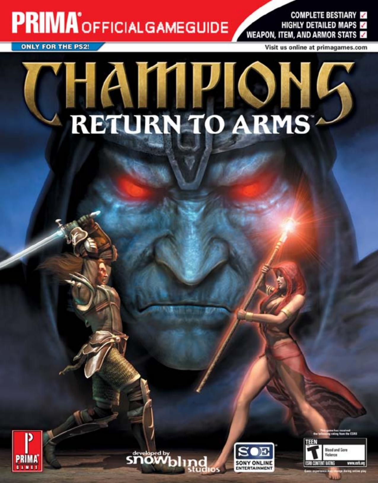 Champions Return to Arms Prima Official Guide by Unknown