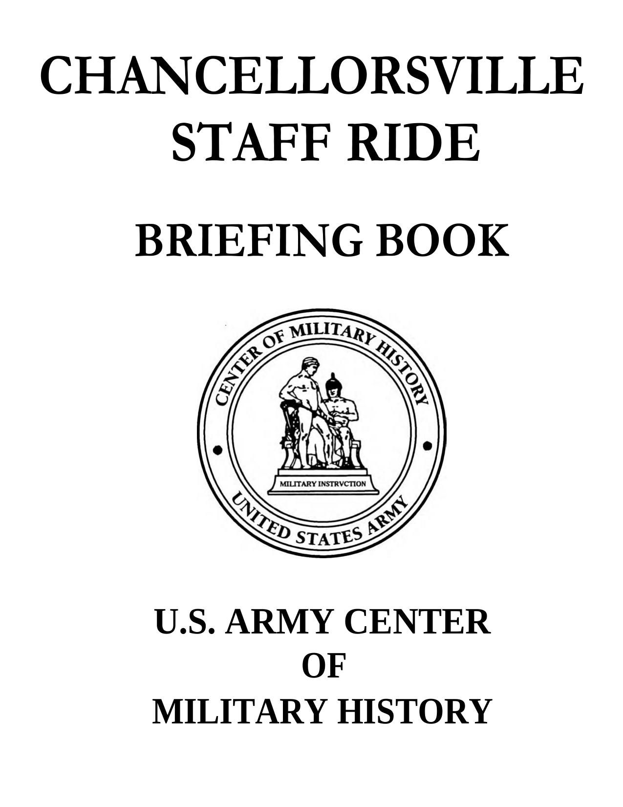 Chancellorsville staff ride : briefing book by Center of Military History
