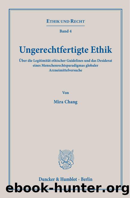 Chang by Ethik und Recht (9783428548156)
