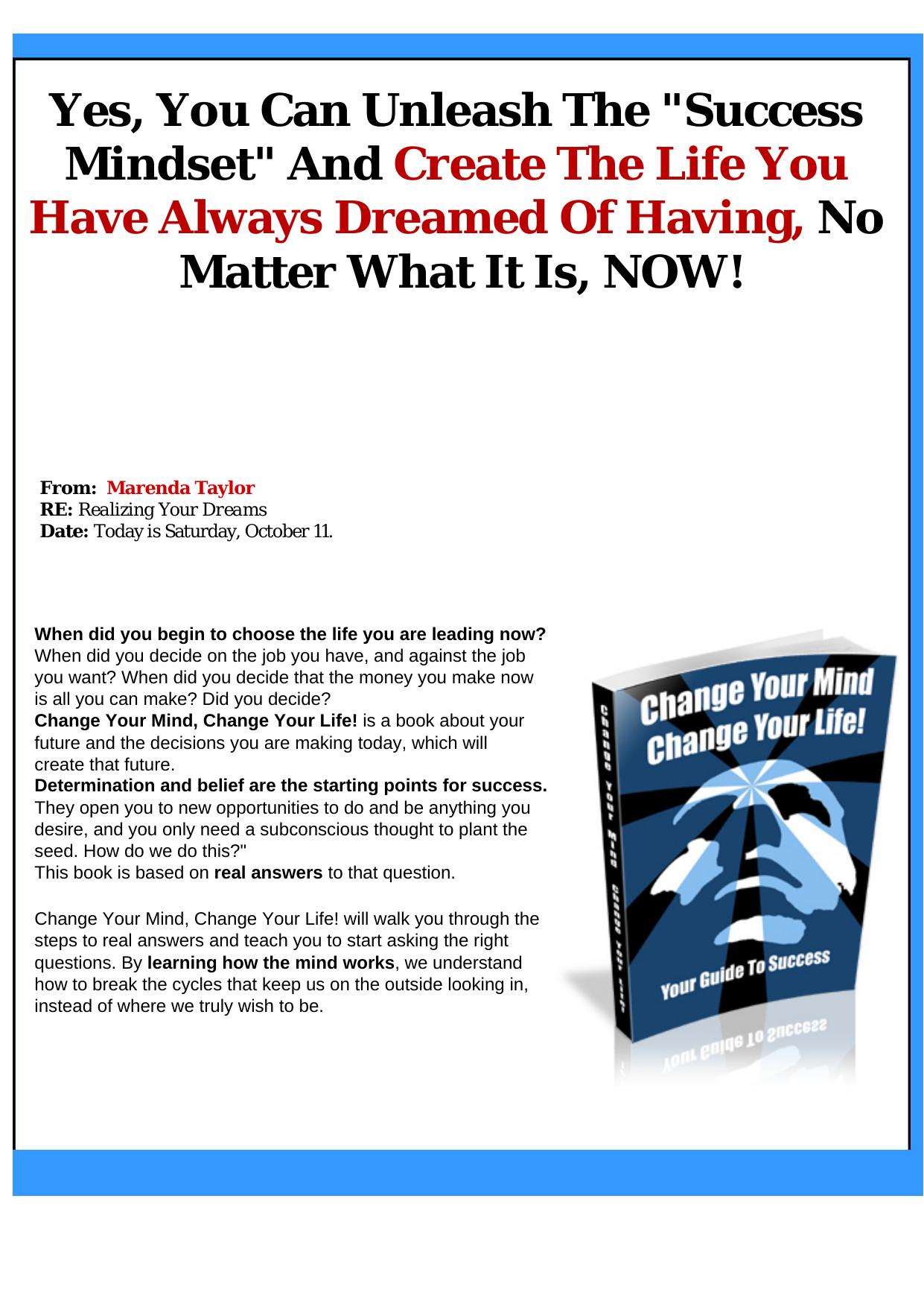 Change Your Mind, Change Your Life. by Best of Kuszter's Collection