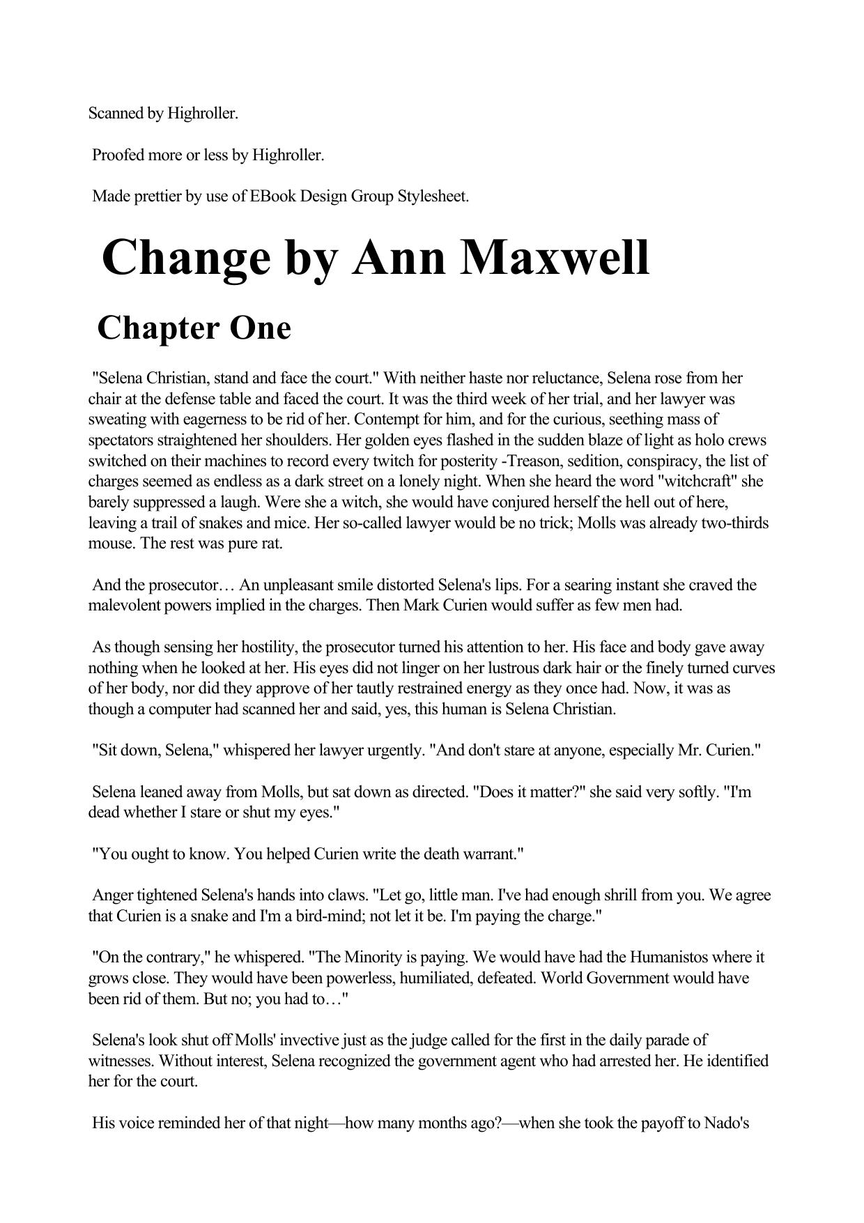 Change by Ann Maxwell