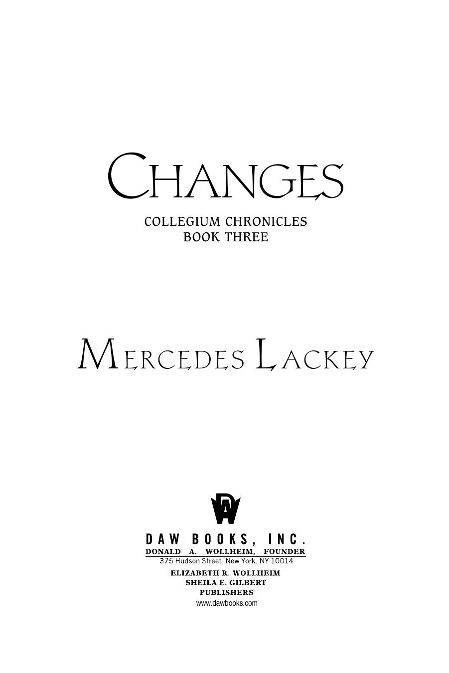 Changes by Mercedes Lackey