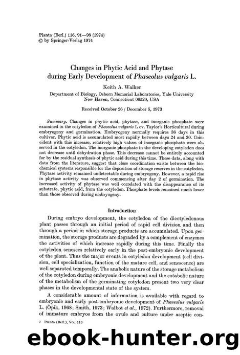 Changes in phytic acid and phytase during early development of <Emphasis Type="Italic">Phaseolus vulgaris<Emphasis> L. by Unknown
