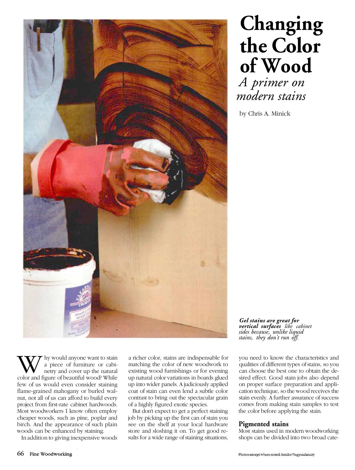 Changing the Color of Wood by Chris A. Minick