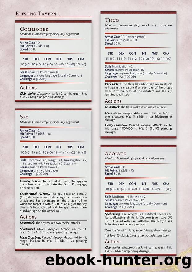 Chapter 1 - A Tale of Two Cities by Monster Stat Blocks