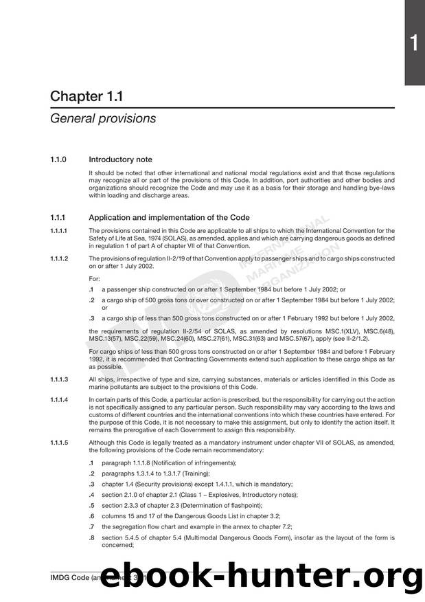 Chapter 1.1 - General Provisions by Redistributed by Regs4ships Ltd