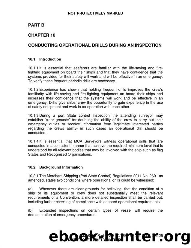 Chapter 10 - Conducting Operational Drills during an Inspection (Rev. 0720) by Redistributed by Regs4ships Ltd