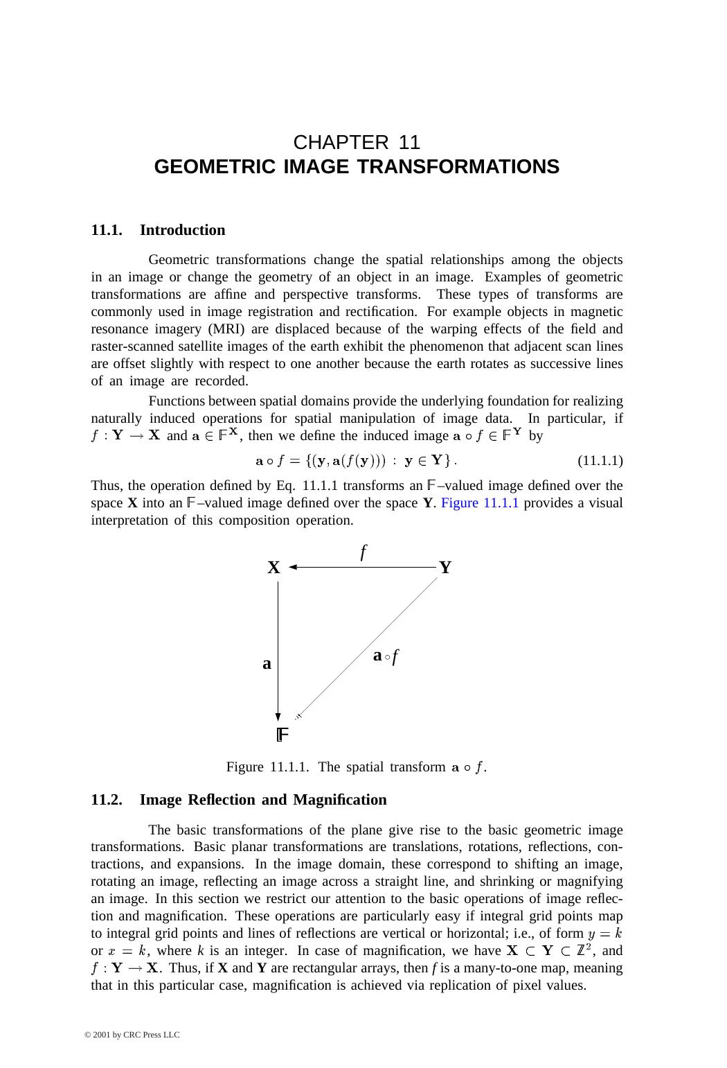Chapter 11: GEOMETRIC IMAGE TRANSFORMATIONS by GEORGE A. MANNING