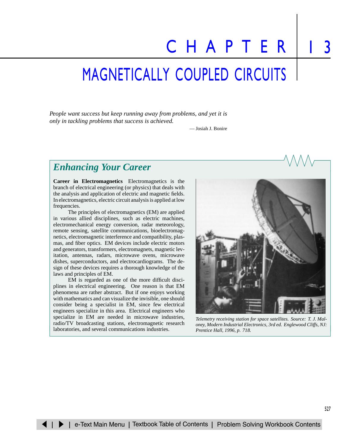 Chapter 13 Magnetically Coupled Circuits by Charles K. Alexander & Matthew N.O. Sadiku