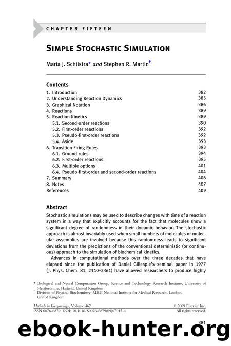 Chapter 15 - Simple Stochastic Simulation by Maria J. Schilstra; Stephen R. Martin