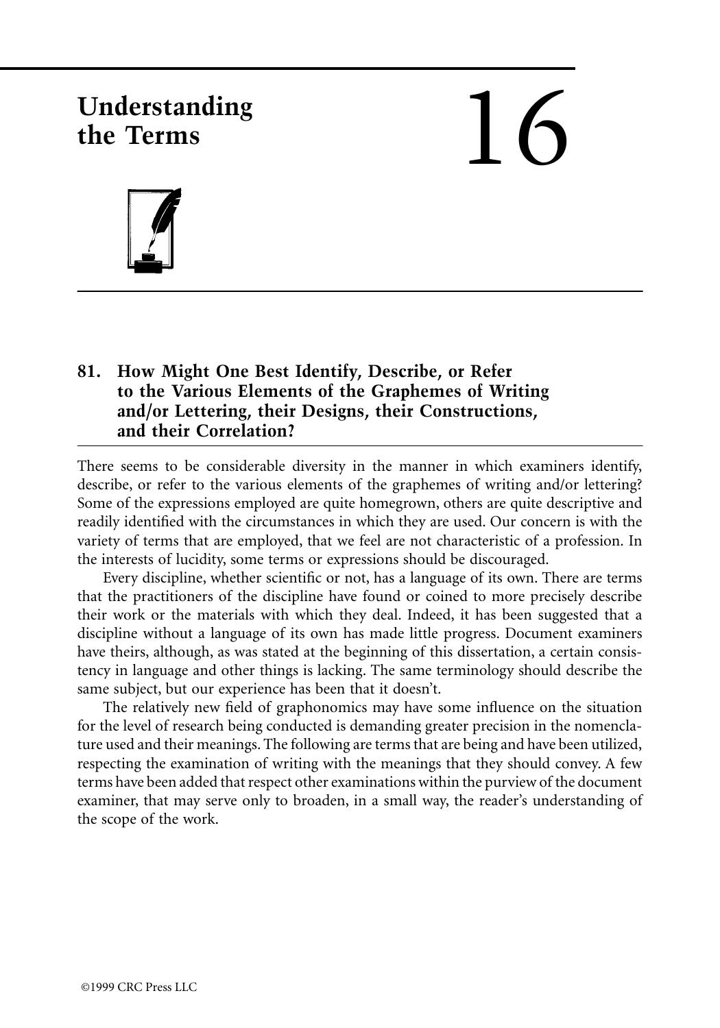 Chapter 16: Understanding the Terms by Roy A. Huber & A.M. Headrick