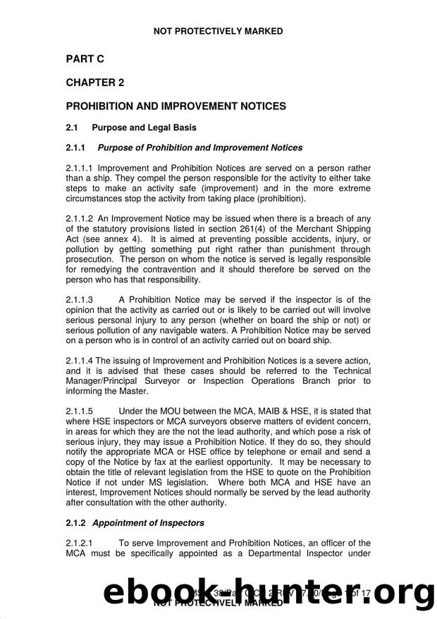 Chapter 2 - Prohibition and Improvement Notices (Rev. 0720) by Redistributed by Regs4ships Ltd