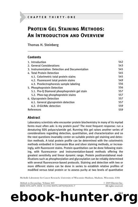 Chapter 31 - Protein Gel Staining Methods: An Introduction and Overview by Thomas H. Steinberg