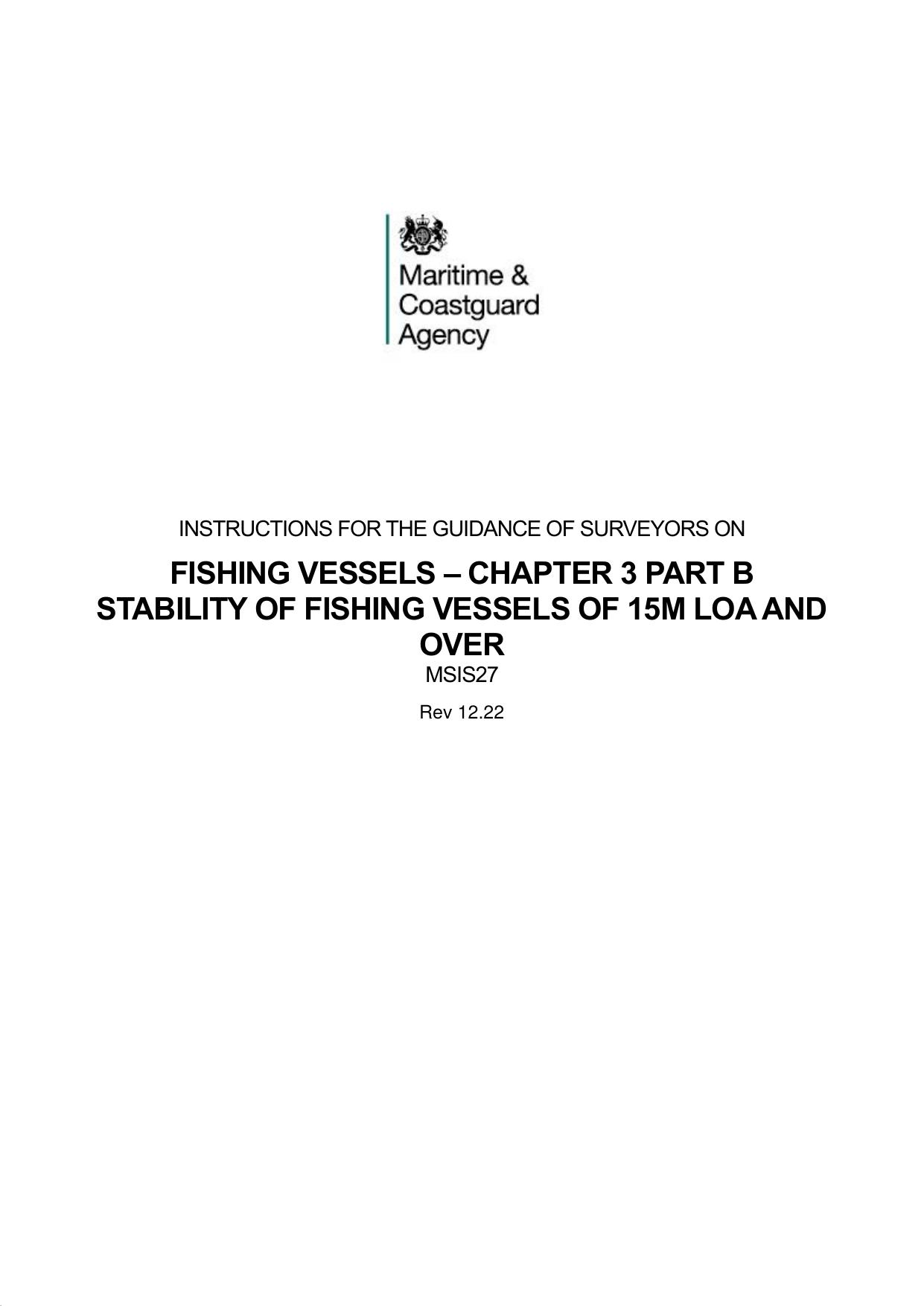 Chapter 3b - Stability of Fishing Vessels of 15 m LOA and Over (Rev. 1222) by Chris Skeats