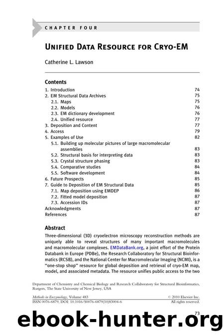 Chapter 4 - Unified Data Resource for Cryo-EM by Catherine L. Lawson